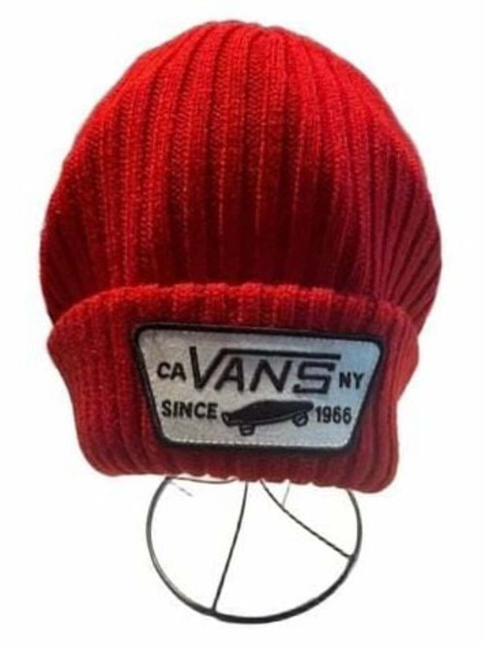 Vans Milford Beanie Red Cuffed Winter Hat